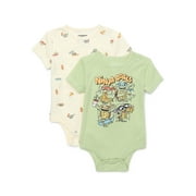Teenage Mutant Ninja Turtles Nightmare Before Christmas Baby Boys and Baby Girls Bodysuits, 2-Pack, Sizes 0/3 Months-24 Months